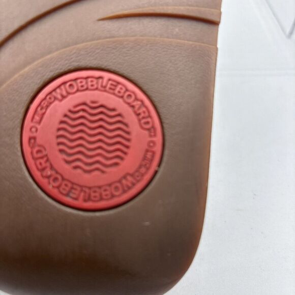 FitFlop Kys Slide Sandals Blue Suede Leather Women 6 Cross Strap Cork Footbed - Picture 8 of 10